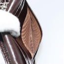 FENDI Zucca Canvas Long Wallet Black Brown Auth 192212V-16