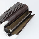 FENDI Zucca Canvas Long Wallet Black Brown Auth 192212V-17