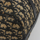Christian Dior Trotter Canvas Boston Bag Navy Silver Auth 192214-13