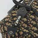 Christian Dior Trotter Canvas Boston Bag Navy Silver Auth 192214-14