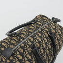 Christian Dior Trotter Canvas Boston Bag Navy Silver Auth 192214-6