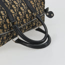 Christian Dior Trotter Canvas Boston Bag Navy Silver Auth 192214-7