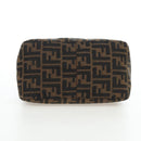 FENDI Zucca Canvas Mamma Baguette Shoulder Bag Brown Black Auth 192220V-5