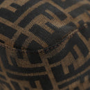 FENDI Zucca Canvas Mamma Baguette Shoulder Bag Brown Black Auth 192220V-16