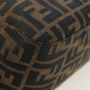FENDI Zucca Canvas Mamma Baguette Shoulder Bag Brown Black Auth 192220V-17