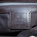 FENDI Zucca Canvas Mamma Baguette Shoulder Bag Brown Black Auth 192220V-21