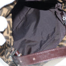 FENDI Zucca Canvas Mamma Baguette Shoulder Bag Brown Black Auth 192220V-10