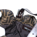 FENDI Zucca Canvas Mamma Baguette Shoulder Bag Brown Black Auth 192220V-22