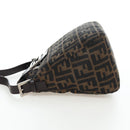FENDI Zucca Canvas Mamma Baguette Shoulder Bag Brown Black Auth 192220V-3