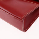 GUCCI Ready Lock Shoulder Bag Leather Red Gold 001 4214 Auth 192221V-12