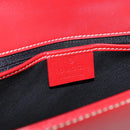 GUCCI Ready Lock Shoulder Bag Leather Red Gold 001 4214 Auth 192221V-18