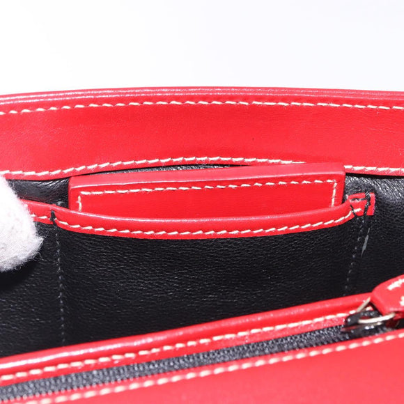 GUCCI Ready Lock Shoulder Bag Leather Red Gold 001 4214 Auth 192221V