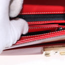 GUCCI Ready Lock Shoulder Bag Leather Red Gold 001 4214 Auth 192221V-24