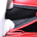 GUCCI Ready Lock Shoulder Bag Leather Red Gold 001 4214 Auth 192221V-26