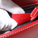 GUCCI Ready Lock Shoulder Bag Leather Red Gold 001 4214 Auth 192221V-27