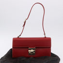 GUCCI Ready Lock Shoulder Bag Leather Red Gold 001 4214 Auth 192221V-30