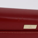 GUCCI Ready Lock Shoulder Bag Leather Red Gold 001 4214 Auth 192221V-4