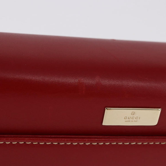 GUCCI Ready Lock Shoulder Bag Leather Red Gold 001 4214 Auth 192221V