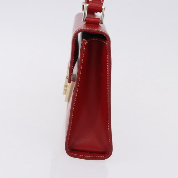 GUCCI Ready Lock Shoulder Bag Leather Red Gold 001 4214 Auth 192221V