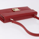 GUCCI Ready Lock Shoulder Bag Leather Red Gold 001 4214 Auth 192221V-7
