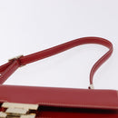 GUCCI Ready Lock Shoulder Bag Leather Red Gold 001 4214 Auth 192221V-9