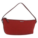 GUCCI GG Canvas Accessory Pouch Red Silver 07198 Auth 192222V-1