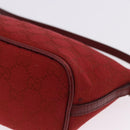 GUCCI GG Canvas Accessory Pouch Red Silver 07198 Auth 192222V-11