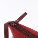 GUCCI GG Canvas Accessory Pouch Red Silver 07198 Auth 192222V-14