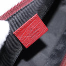 GUCCI GG Canvas Accessory Pouch Red Silver 07198 Auth 192222V-16