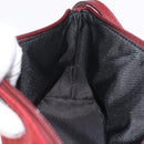 GUCCI GG Canvas Accessory Pouch Red Silver 07198 Auth 192222V-19