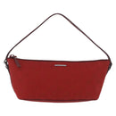 GUCCI GG Canvas Accessory Pouch Red Silver 07198 Auth 192222V-2