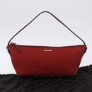 GUCCI GG Canvas Accessory Pouch Red Silver 07198 Auth 192222V-22