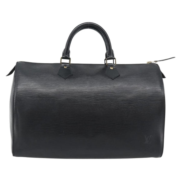 LOUIS VUITTON Epi Speedy 35 Hand Bag Noir Black M42992 LV Auth 192223