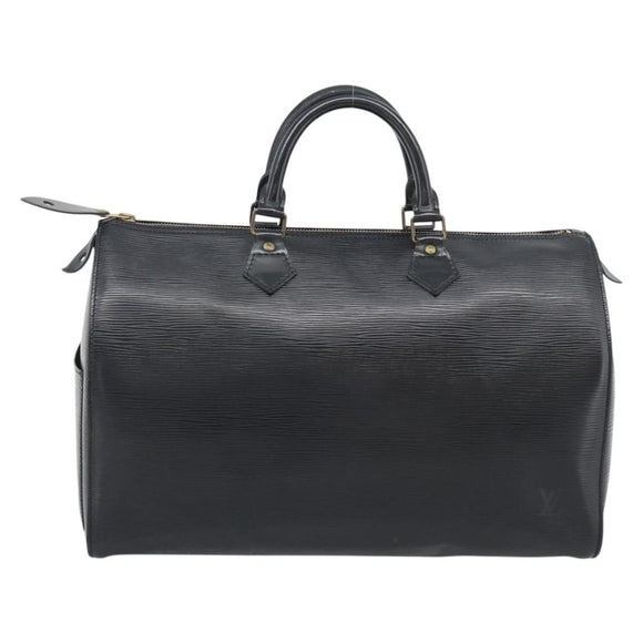 LOUIS VUITTON Epi Speedy 35 Hand Bag Noir Black M42992 LV Auth 192223