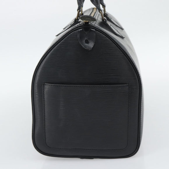 LOUIS VUITTON Epi Speedy 35 Hand Bag Noir Black M42992 LV Auth 192223
