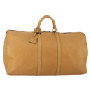 LOUIS VUITTON Epi Keepall 60 Boston Bag Brown Zipangu Gold M42948 LV Auth 192224-1