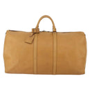 LOUIS VUITTON Epi Keepall 60 Boston Bag Brown Zipangu Gold M42948 LV Auth 192224-13
