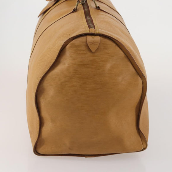 LOUIS VUITTON Epi Keepall 60 Boston Bag Brown Zipangu Gold M42948 LV Auth 192224