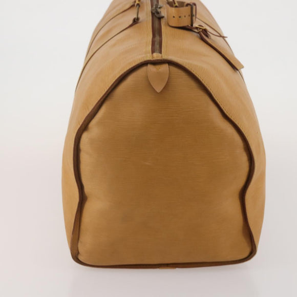 LOUIS VUITTON Epi Keepall 60 Boston Bag Brown Zipangu Gold M42948 LV Auth 192224