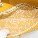 CHANEL Matelasse Chain Shoulder Bag Lamb Skin Yellow Gold CC Auth 192225-17