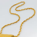 CHANEL Matelasse Chain Shoulder Bag Lamb Skin Yellow Gold CC Auth 192225-8