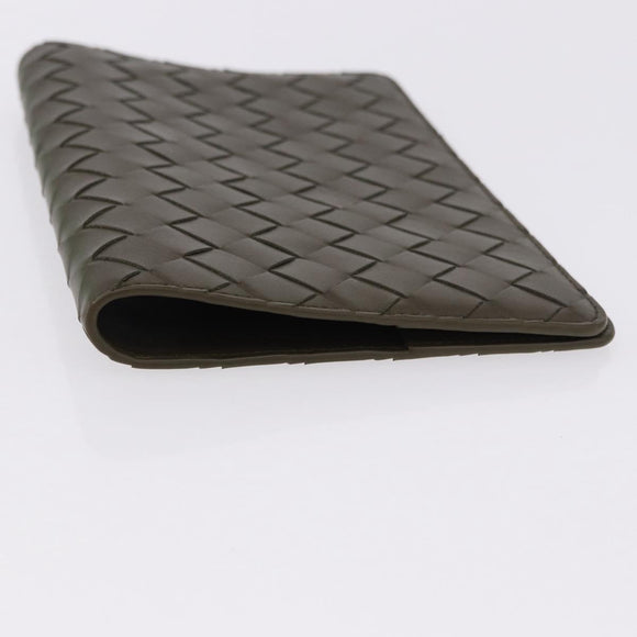 BOTTEGA VENETA INTRECCIATO Day Planner Cover Leather Khaki Auth 192226V