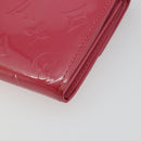 LOUIS VUITTON Vernis Porte Monnaie Credit Wallet Fusha Pink M91236 Auth 192227V-15