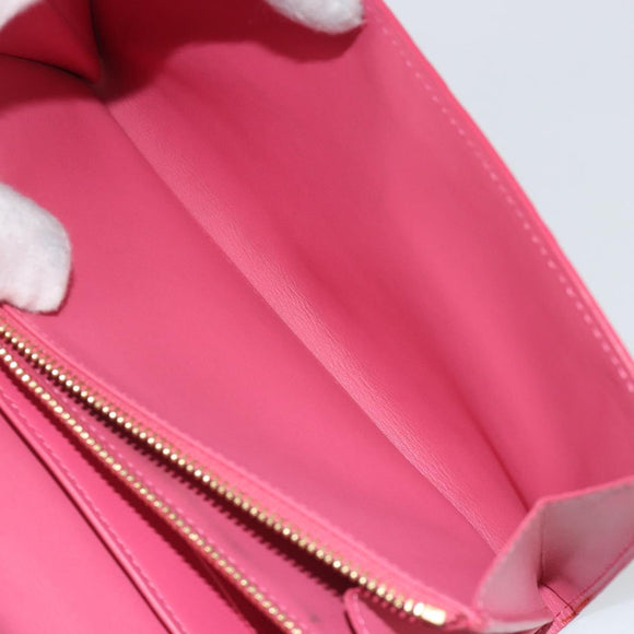 LOUIS VUITTON Vernis Porte Monnaie Credit Wallet Fusha Pink M91236 Auth 192227V