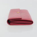 LOUIS VUITTON Vernis Porte Monnaie Credit Wallet Fusha Pink M91236 Auth 192227V-4