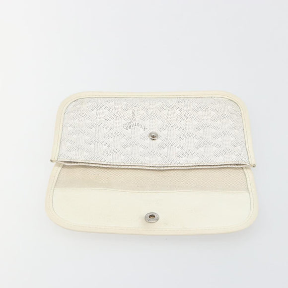 GOYARD Herringbone Pouch PVC White Auth 192230