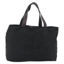 PRADA Tote Bag Nylon Black Gold Auth 192232A-3