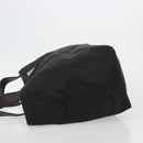 PRADA Tote Bag Nylon Black Gold Auth 192232A-5