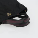 PRADA Tote Bag Nylon Black Gold Auth 192232A-7
