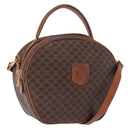 CELINE Macadam Canvas Hand Bag PVC Leather 2way Brown Gold Auth 192234-1
